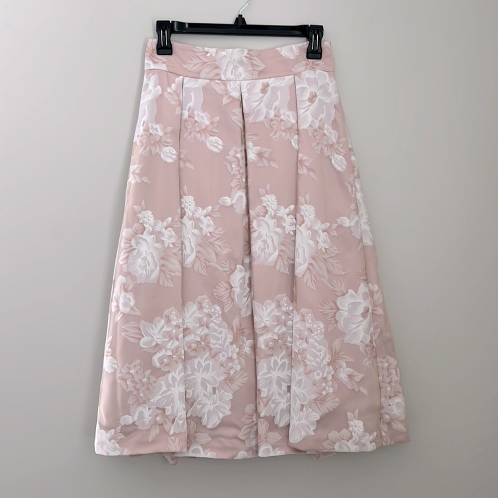 Floral Pink Midi Skirt